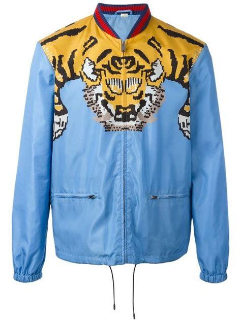 gucci tiger windbreaker replica|gucci tiger canvas jacket.